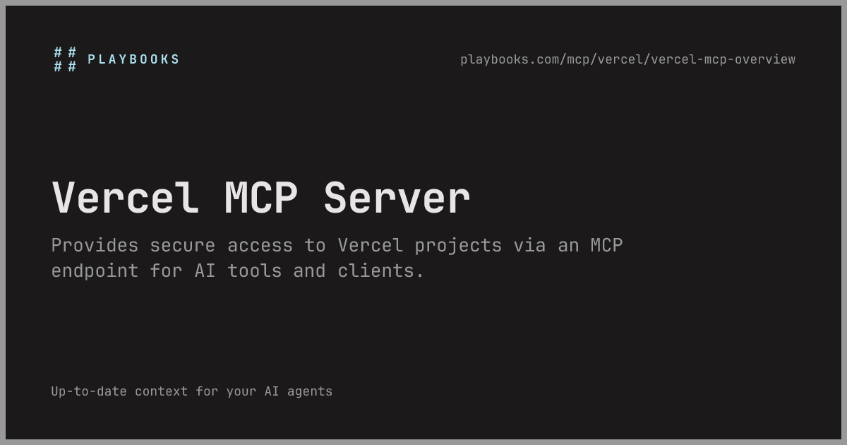 Vercel MCP Server - vercel/vercel-mcp-overview