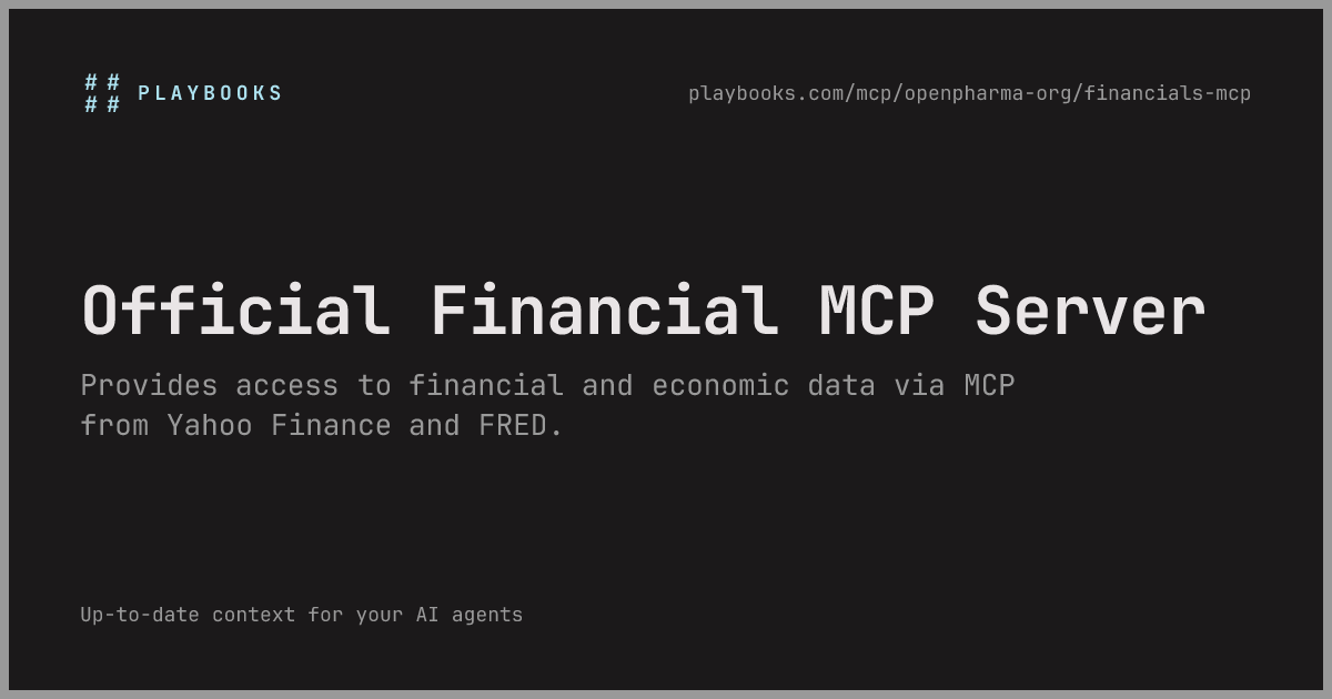 Official Financial MCP Server - openpharma-org/financials-mcp